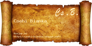 Csehi Bianka névjegykártya
